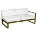 Fermob Bellevie Module droit 2 places Pesto D3 Blanc grisé 81 