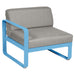 Fermob Bellevie Module gauche 1 place Bleu maya E1 Taupe grisé B8 