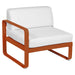 Fermob Bellevie Module gauche 1 place Orange confite E2 Blanc grisé 81 