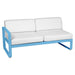 Fermob Bellevie Module gauche 2 places Bleu maya E1 Blanc grisé 81 