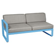 Fermob Bellevie Module gauche 2 places Bleu maya E1 Taupe grisé B8 