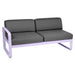 Fermob Bellevie Module gauche 2 places Guimauve D1 Gris graphite A3 