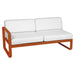 Fermob Bellevie Module gauche 2 places Orange confite E2 Blanc grisé 81 