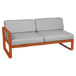 Fermob Bellevie Module gauche 2 places Orange confite E2 Gris flanelle 79 