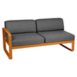 Fermob Bellevie Module gauche 2 places Pain d'épices D2 Gris graphite A3 