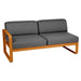 Fermob Bellevie Module gauche 2 places Pain d'épices D2 Gris graphite A3 