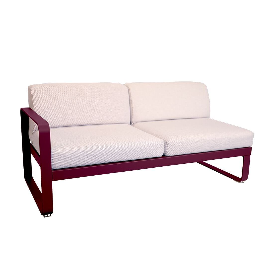 Fermob Bellevie Module gauche 2 places Perle Cerise noire B9 