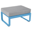 Fermob Bellevie Pouf Bleu maya E1 Gris flanelle 79 