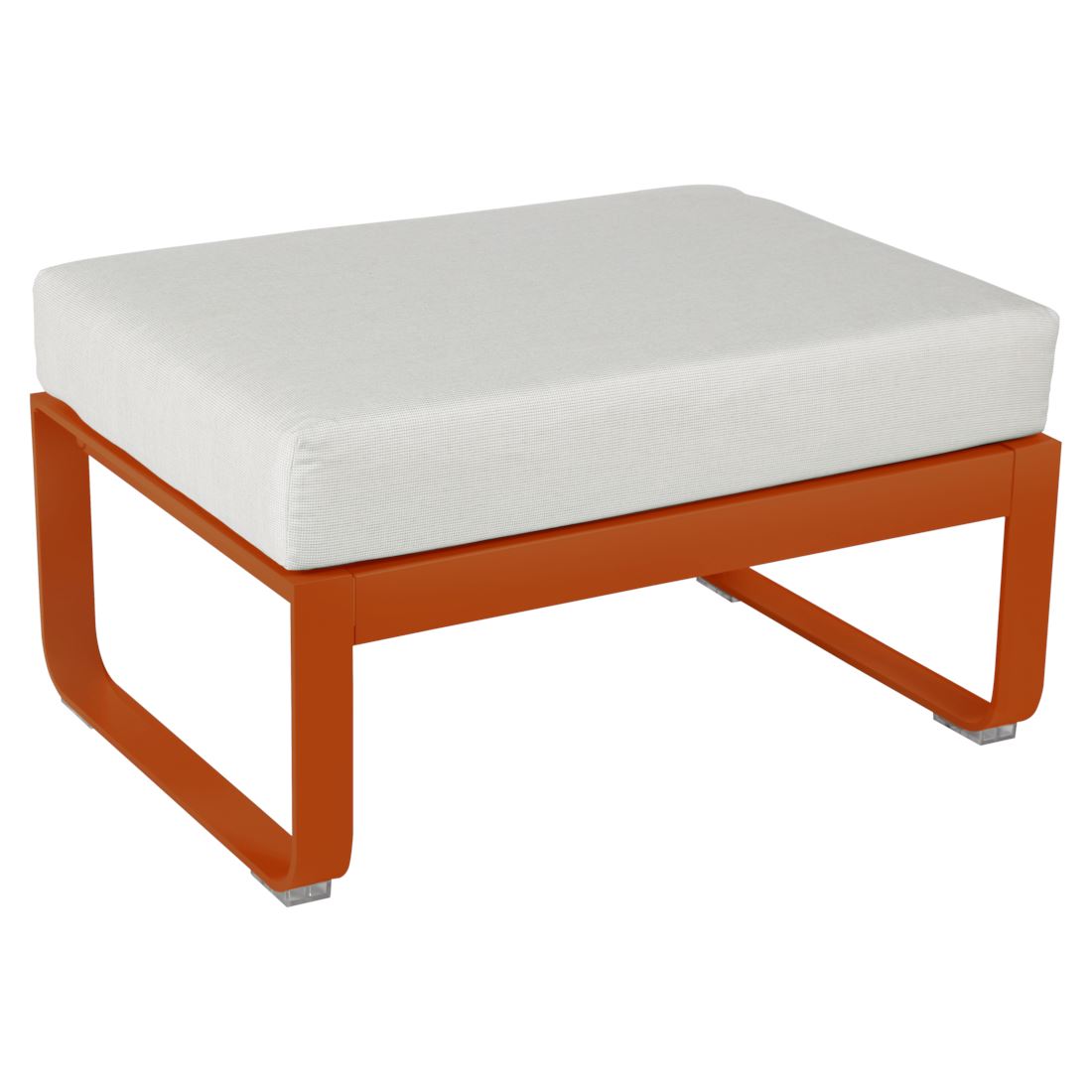 Fermob Bellevie Pouf Orange confite E2 Blanc grisé 81 