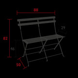 Fermob Bistro Banquette 2 places Banc pliant 