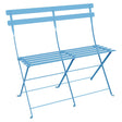 Fermob Bistro Banquette 2 places Banc pliant Bleu maya E1 