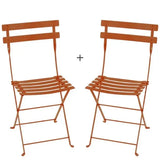 Fermob Bistro lot de 2 Chaises métal et 1 table Ø 60cm Coloris aléatoires 