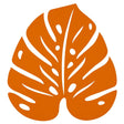 Fermob Bouquet Sauvage Dessous de plat monstera 24 x 22cm Orange confite E2 