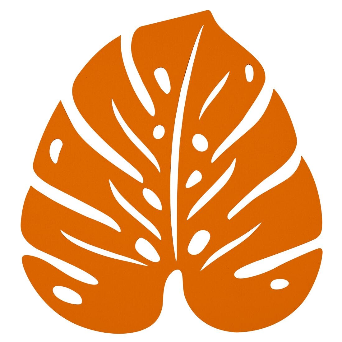 Fermob Bouquet Sauvage Dessous de plat monstera 24 x 22cm Orange confite E2 