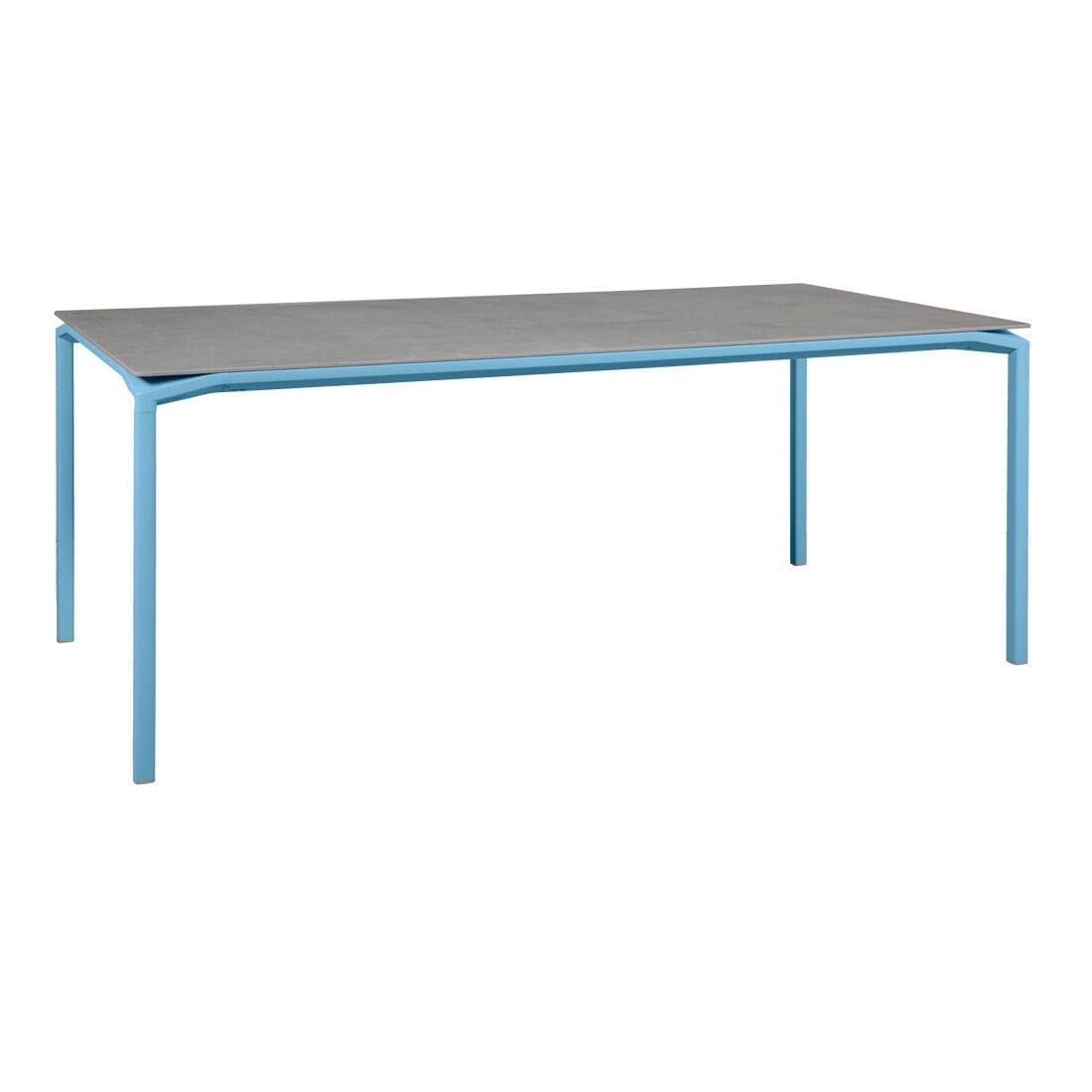 Fermob Calvi Table minérale 195 x 95cm Bleu maya E1 Kreta F1 