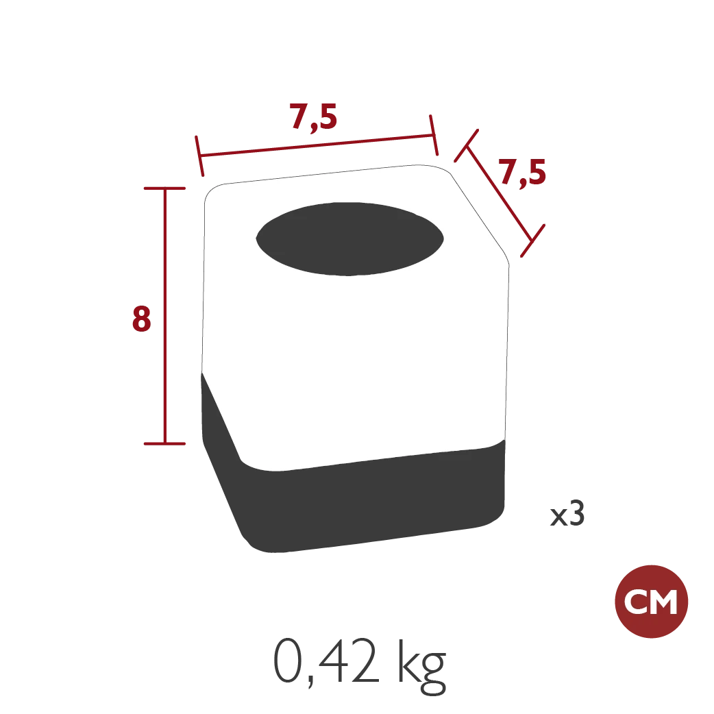 Fermob Cuub Lot de 3 photophores h.8cm 