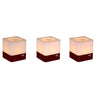 Fermob Cuub Lot de 3 photophores h.8cm Cerise noire 