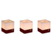 Fermob Cuub Lot de 3 photophores h.8cm Cerise noire 