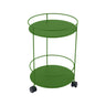 Fermob Guinguette Guéridon à roulettes double plateau plein Vert croquant G7 