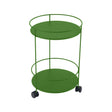 Fermob Guinguette Guéridon à roulettes double plateau plein Vert croquant G7 