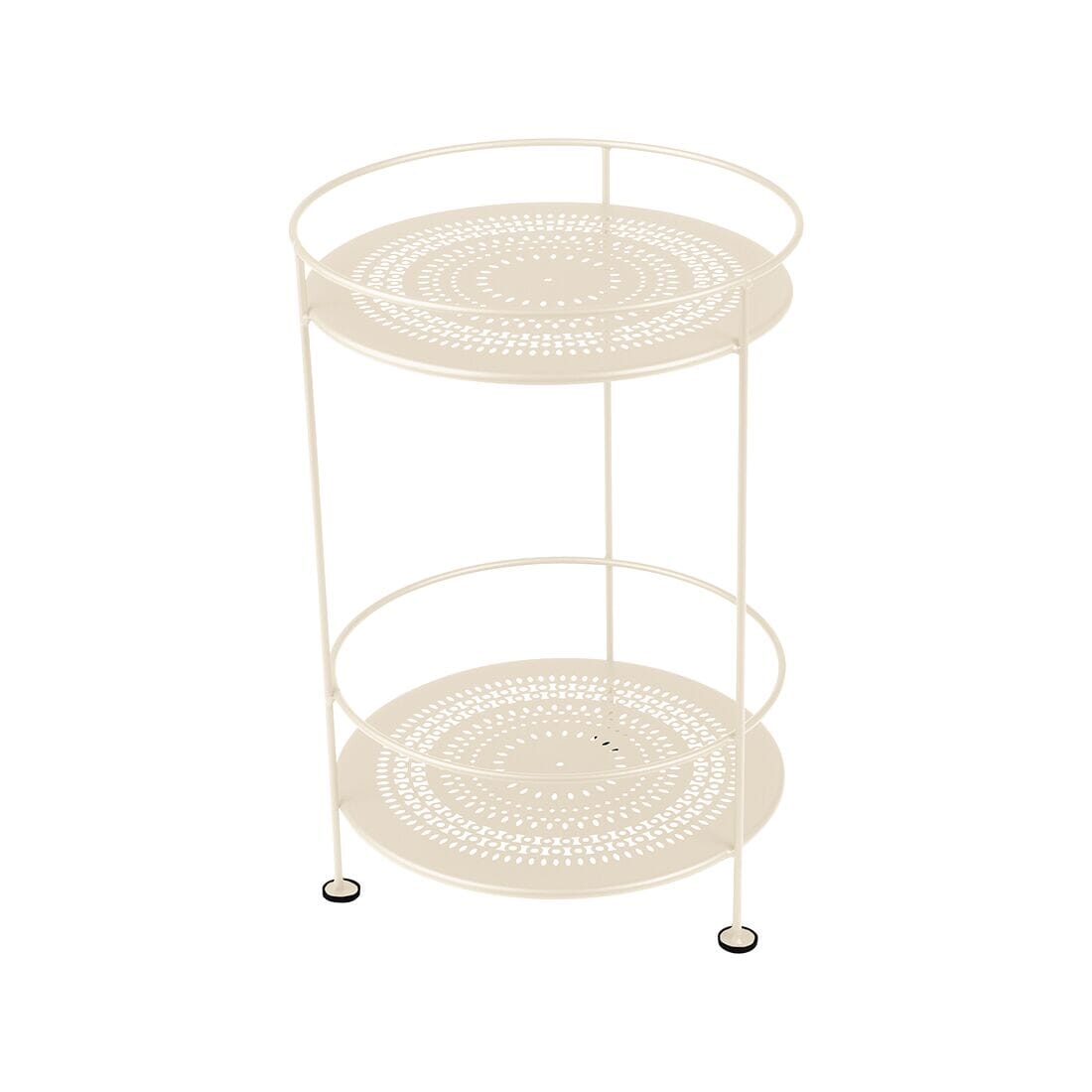 Fermob Guinguette Guéridon double plateau perforé Beige latte E8 