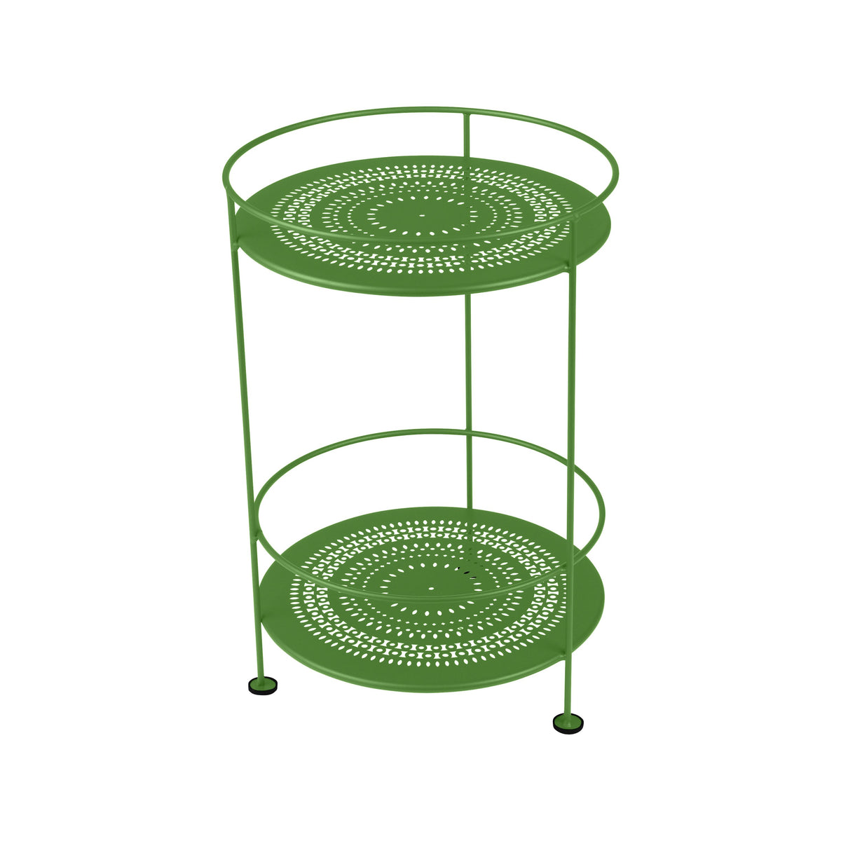 Fermob Guinguette Guéridon double plateau perforé Vert croquant G7 