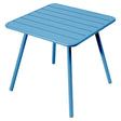 Fermob Luxembourg Table 4 Pieds 80 x 80cm Bleu maya E1 