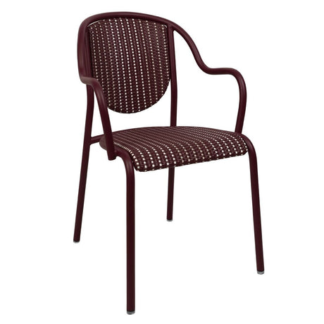 Fermob Parisienne 21 Bridge Tressage Lignes Cerise Noire B9HA 