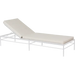 Fermob Rivage Bain de soleil modulable Blanc coton 01 Natté Sunbrella Ficelle M0610 