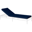 Fermob Rivage Bain de soleil modulable Blanc coton 01 Teint Masse Bleu Nuit M0754 