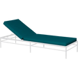 Fermob Rivage Bain de soleil modulable Blanc coton 01 Teint Masse Vert Paon cru M01353 