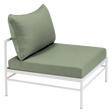 Fermob Rivage Chauffeuse Blanc coton 01 Natté Sunbrella Cactus 82 