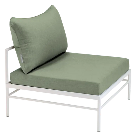 Fermob Rivage Chauffeuse Blanc coton 01 Natté Sunbrella Cactus 82 