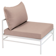 Fermob Rivage Chauffeuse Blanc coton 01 Natté Sunbrella Ficelle M0610 