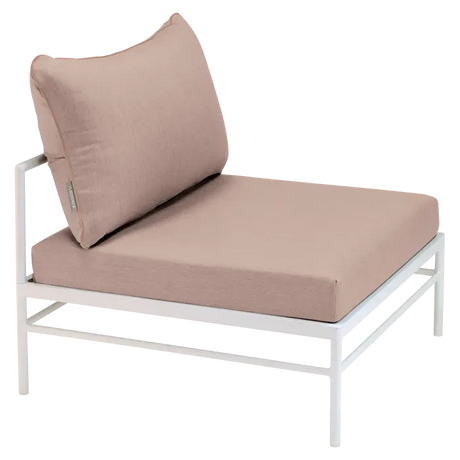 Fermob Rivage Chauffeuse Blanc coton 01 Natté Sunbrella Ficelle M0610 