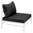 Fermob Rivage Chauffeuse Blanc coton 01 Natté Sunbrella Gris Nuit M01282 