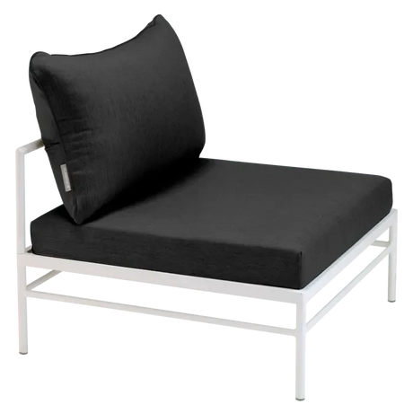 Fermob Rivage Chauffeuse Blanc coton 01 Natté Sunbrella Gris Nuit M01282 