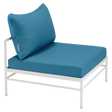Fermob Rivage Chauffeuse Blanc coton 01 Teint Masse Bleu Adriatic M03941 