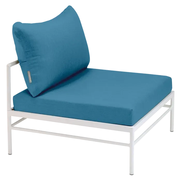 Fermob Rivage Chauffeuse Blanc coton 01 Teint Masse Bleu Adriatic M03941 
