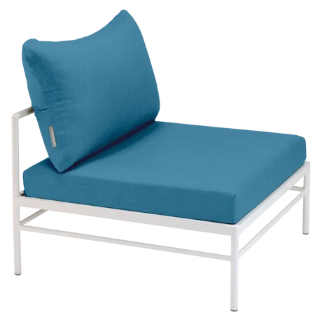 Fermob Rivage Chauffeuse Blanc coton 01 Teint Masse Bleu Adriatic M03941 