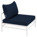 Fermob Rivage Chauffeuse Blanc coton 01 Teint Masse Bleu Nuit M0754 