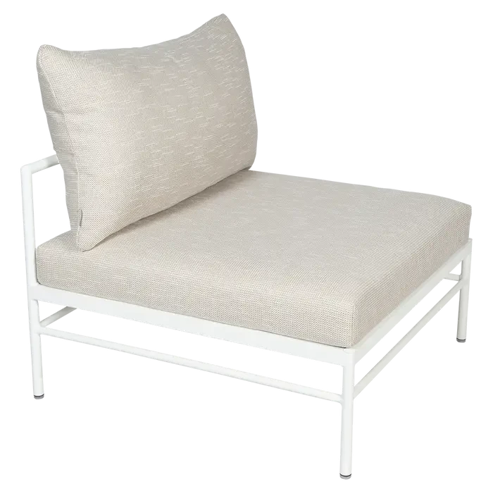 Fermob Rivage Chauffeuse Blanc coton 01 Teint Masse Texture Osier M0605 