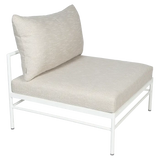 Fermob Rivage Chauffeuse Blanc coton 01 Teint Masse Texture Osier M0605 