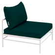 Fermob Rivage Chauffeuse Blanc coton 01 Teint Masse Vert Paon cru M01353 