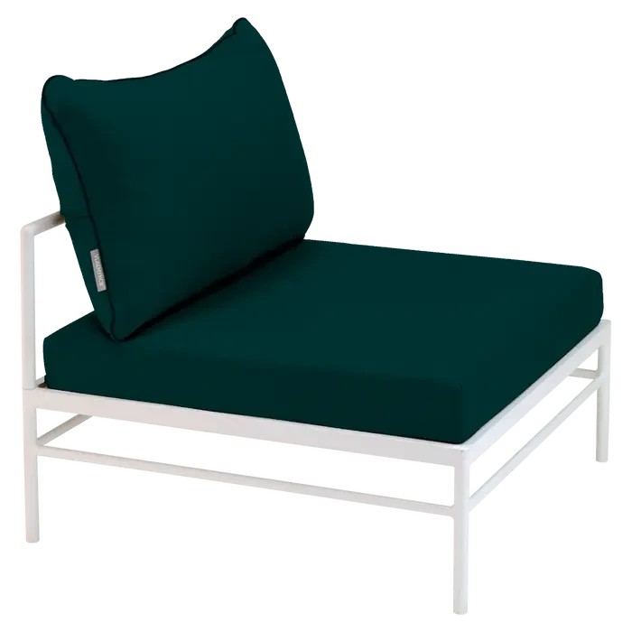 Fermob Rivage Chauffeuse Blanc coton 01 Teint Masse Vert Paon cru M01353 