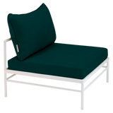 Fermob Rivage Chauffeuse Blanc coton 01 Teint Masse Vert Paon cru M01353 