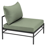 Fermob Rivage Chauffeuse Réglisse 42 Natté Sunbrella Cactus 82 