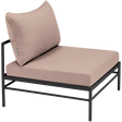 Fermob Rivage Chauffeuse Réglisse 42 Natté Sunbrella Ficelle M0610 