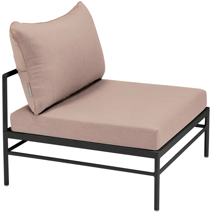 Fermob Rivage Chauffeuse Réglisse 42 Natté Sunbrella Ficelle M0610 
