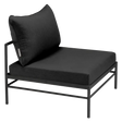 Fermob Rivage Chauffeuse Réglisse 42 Natté Sunbrella Gris Nuit M01282 